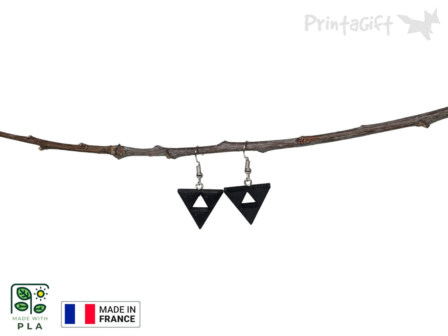 Boucle d'oreille inspiration triforce lorule