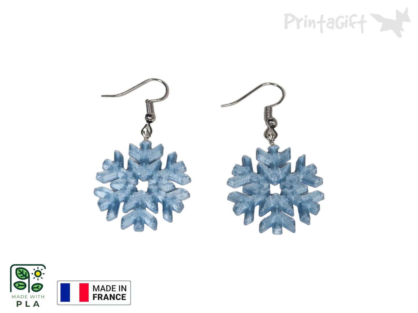 Boucle d'oreille flocon de neige