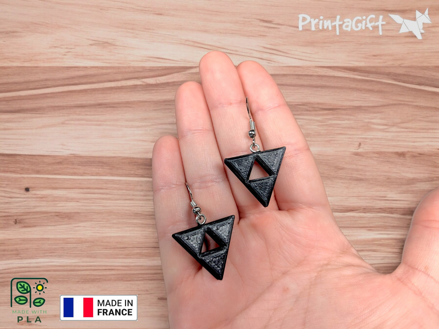 Boucle d'oreille inspiration triforce lorule