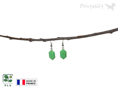 Boucle d'oreille rubis vert