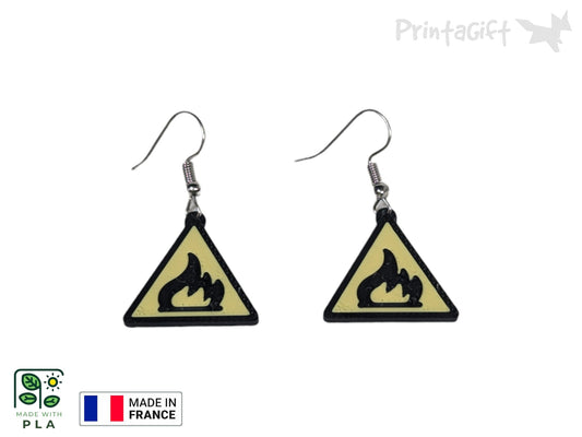 Boucle d'oreille risque d'incendie