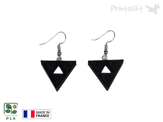 Boucle d'oreille inspiration triforce lorule