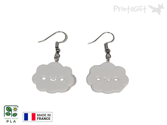 Boucle d'oreille nuage kawaii