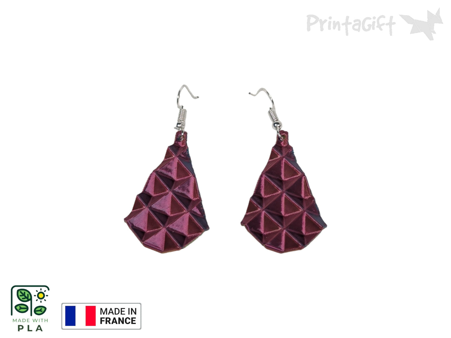 Boucle d'oreille prismatique