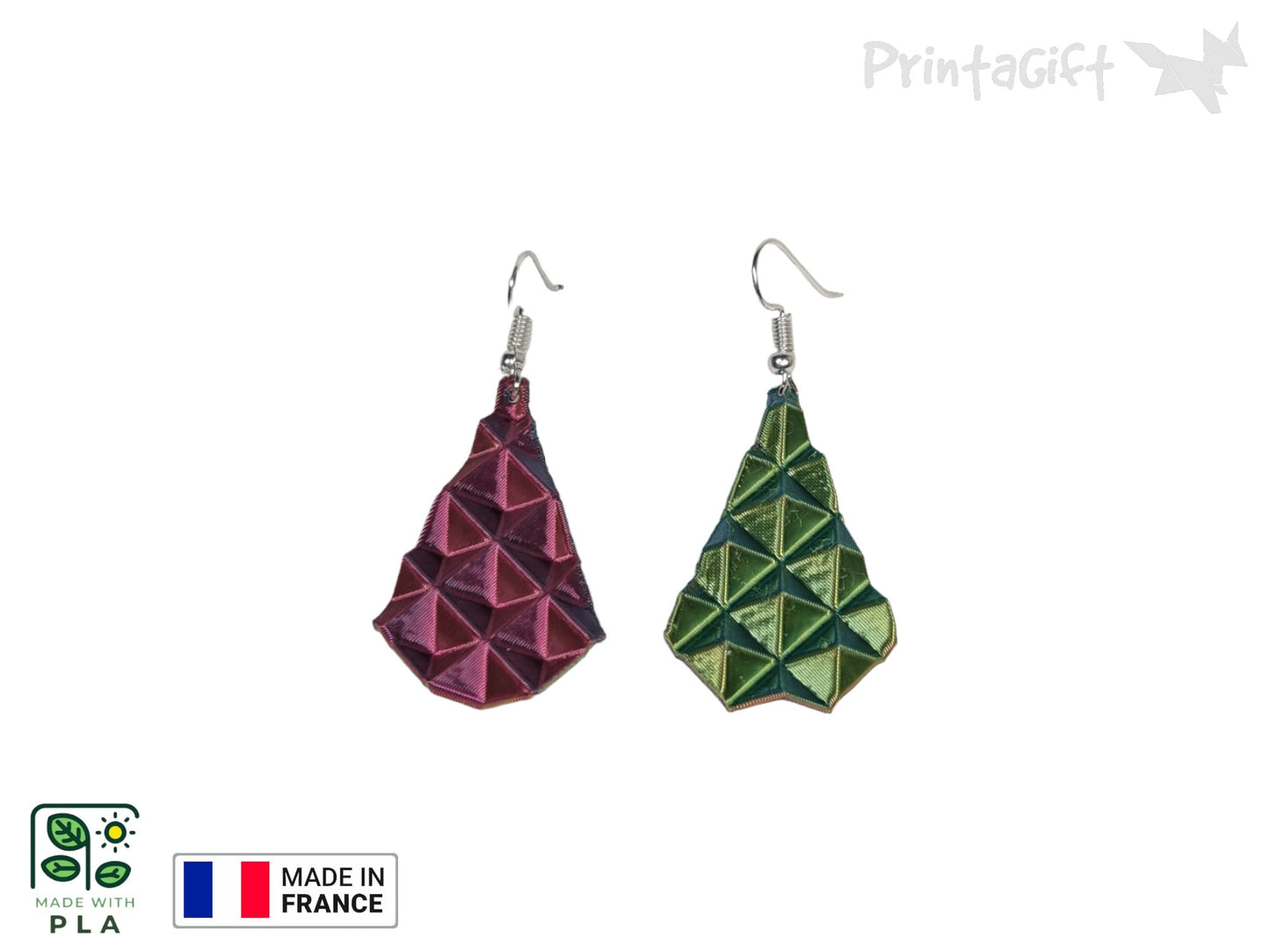 Boucle d'oreille prismatique