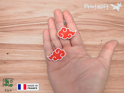 Boucle d'oreille d'inspiration akatsuki