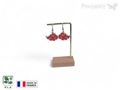 Boucle d'oreille d'inspiration akatsuki