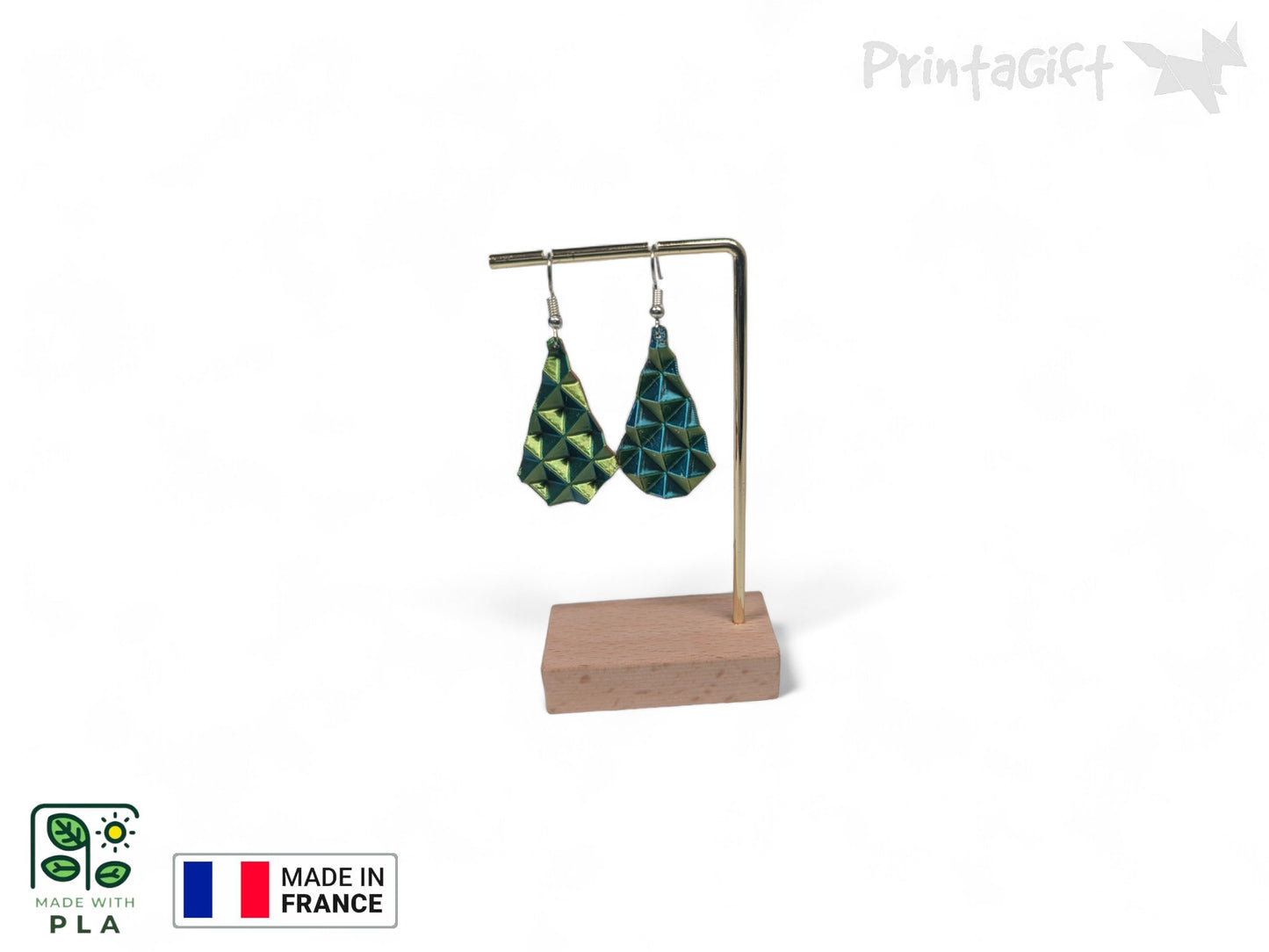 Boucle d'oreille prismatique